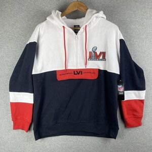 Super Bowl LVI Hoodie Mens XL Football NFL Pullover Los Angeles Rams Colorblock